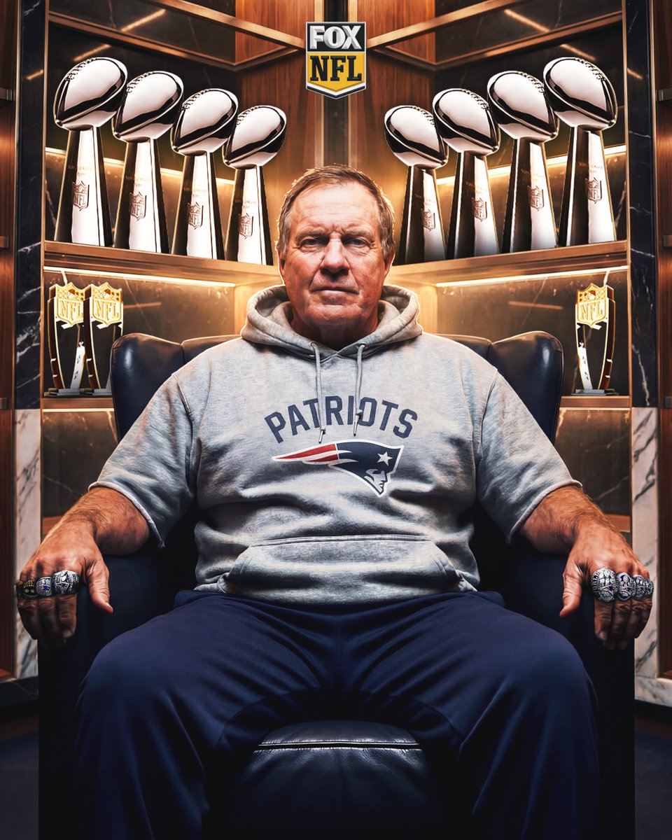 NFLonFOX's tweet photo. After not making it into the Hall of Fame this year, will Bill Belichick make it in 2027? 🏆 https://t.co/dIOgi1Utjv