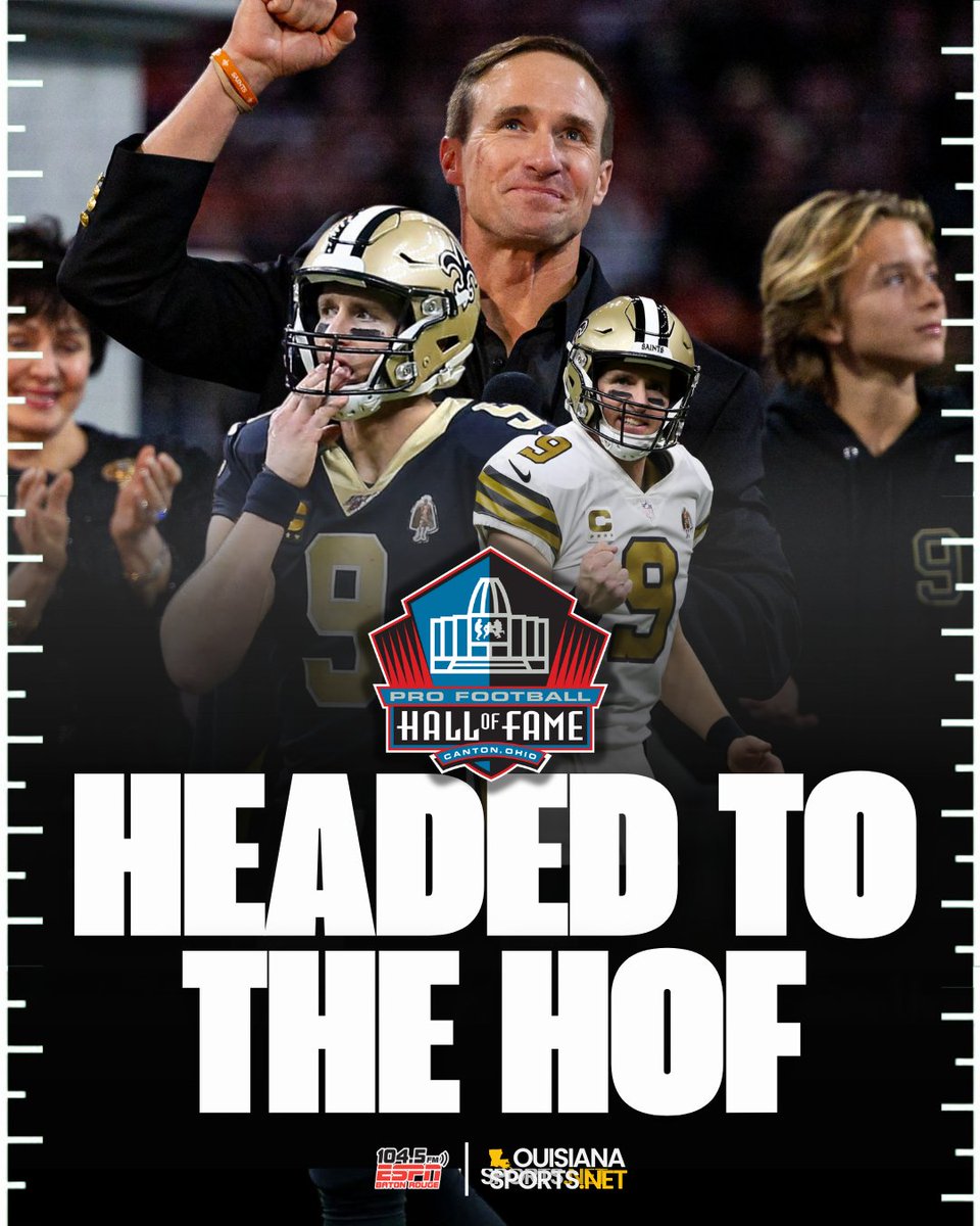 BREAKING: Former Saints QB Drew Brees elected to the Pro Football Hall of Fame! 

#NFL #NFLHonors #NFLHOF #SuperBowl #Saints 

READ: ow.ly/nbyf50Y9Llp