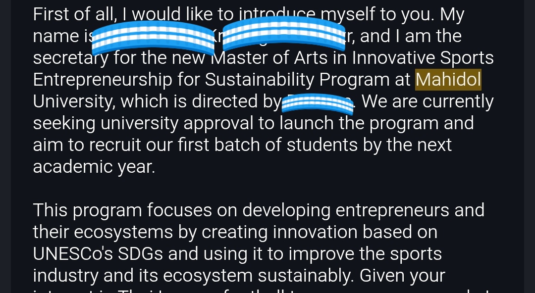 pioobee's tweet photo. @Applyajadulu Udah rajin nulis artikel dan punya rencana penelitian yg harus dilakukan di Tailan. Udah mulai apply2 beasiswa tahun lalu, dan coba konek ke profesor. Udah diarahin juga ambil program apa. Tapi belum dikasih lampu hijau. Bisakah S2, sambil kerja di Thailand? (Terkait visa) https://t.co/8cELYJtIw8