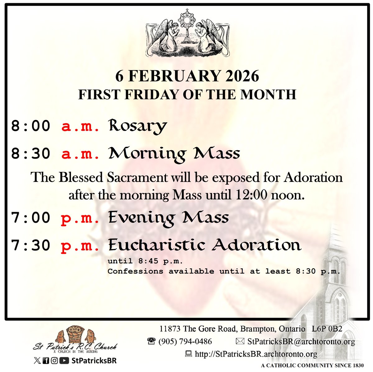 Join us as we mark the first Friday of February with devotions honouring the Sacred Heart.