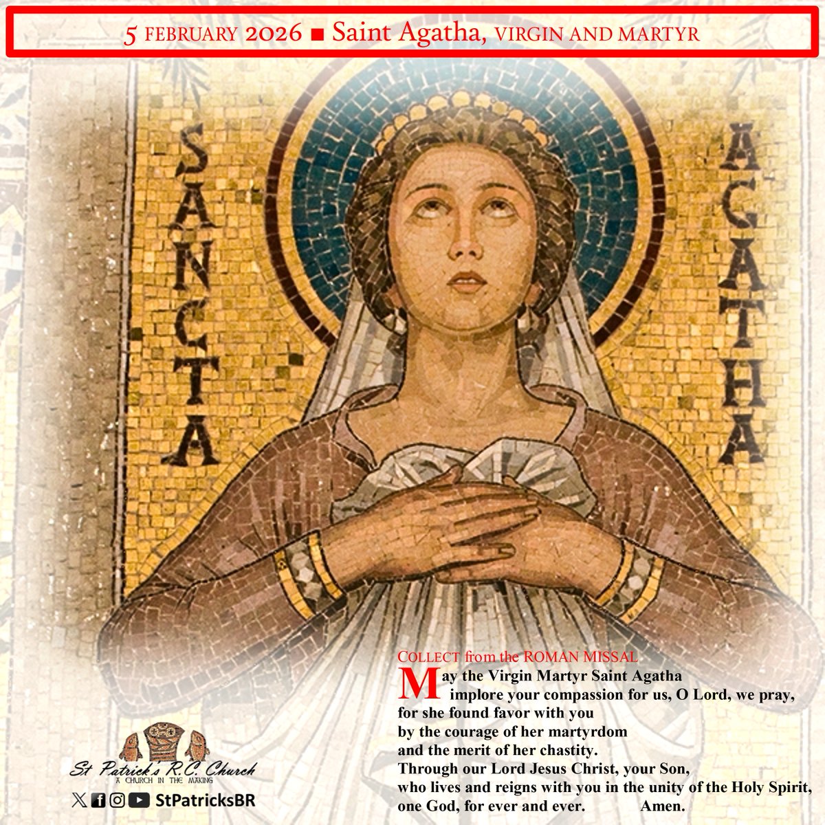 Saint Agatha,
pray for us!