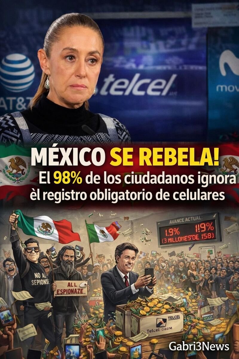 A menos de seis meses de que venza el plazo fatal, la realidad ha golpeado con fuerza a la administración de Claudia Sheinbaum: una abrumadora mayoría del 98.1% de los mexicanos ha decidido ignorar por completo la orden de vincular su línea telefónica con su CURP.
De los 158