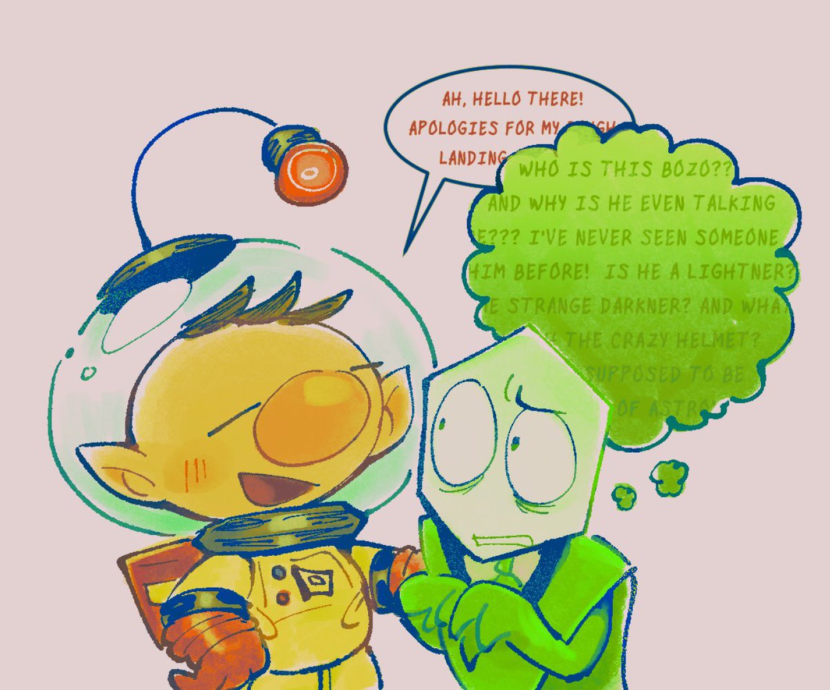 Kelpermoosee's tweet photo. Drew these two interacting as a fun response to a Tumblr ask LMAO  #PIKMIN #DELTARUNE #miketwt https://t.co/XO1mmEWHqR