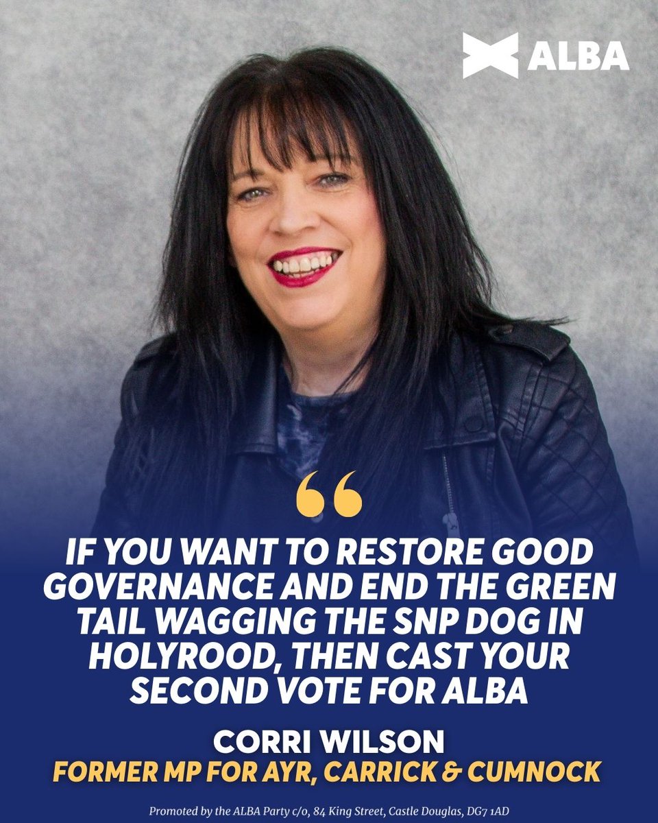 AlbaParty's tweet photo. The Greens’ influence in government has damaged the Scottish Government’s reputation for competency

If you support independence and want to see things back on track, vote ALBA on May 7th 🗳️🏴󠁧󠁢󠁳󠁣󠁴󠁿 https://t.co/4i53433TTF