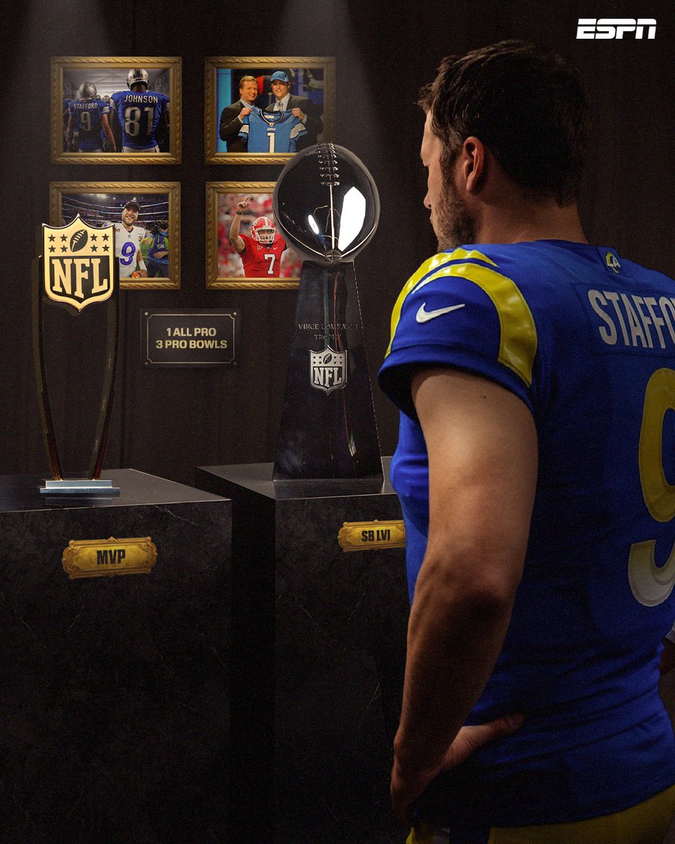 From Lions legend to Rams royalty.

Stafford finally gets his MVP crown to add to his collection ...