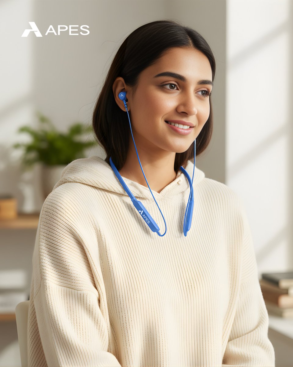 Apes62730's tweet image. Stay in rhythm, all day long 🎶🔥
APES NeckRhythm delivers smooth sound, deep bass &amp;amp; all-day comfort—made to move with you.
#APESAudio #NeckRhythm #RhythmOnRepeat
#WirelessNeckband #BassFlow #MusicEveryday
#BluetoothAudio #GenZSound #SoundThatMovesYou