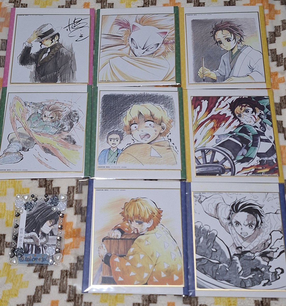 譲渡】鬼滅の刃 全集中展 作画スタッフ全集中複製ミニ色紙 【譲】画像