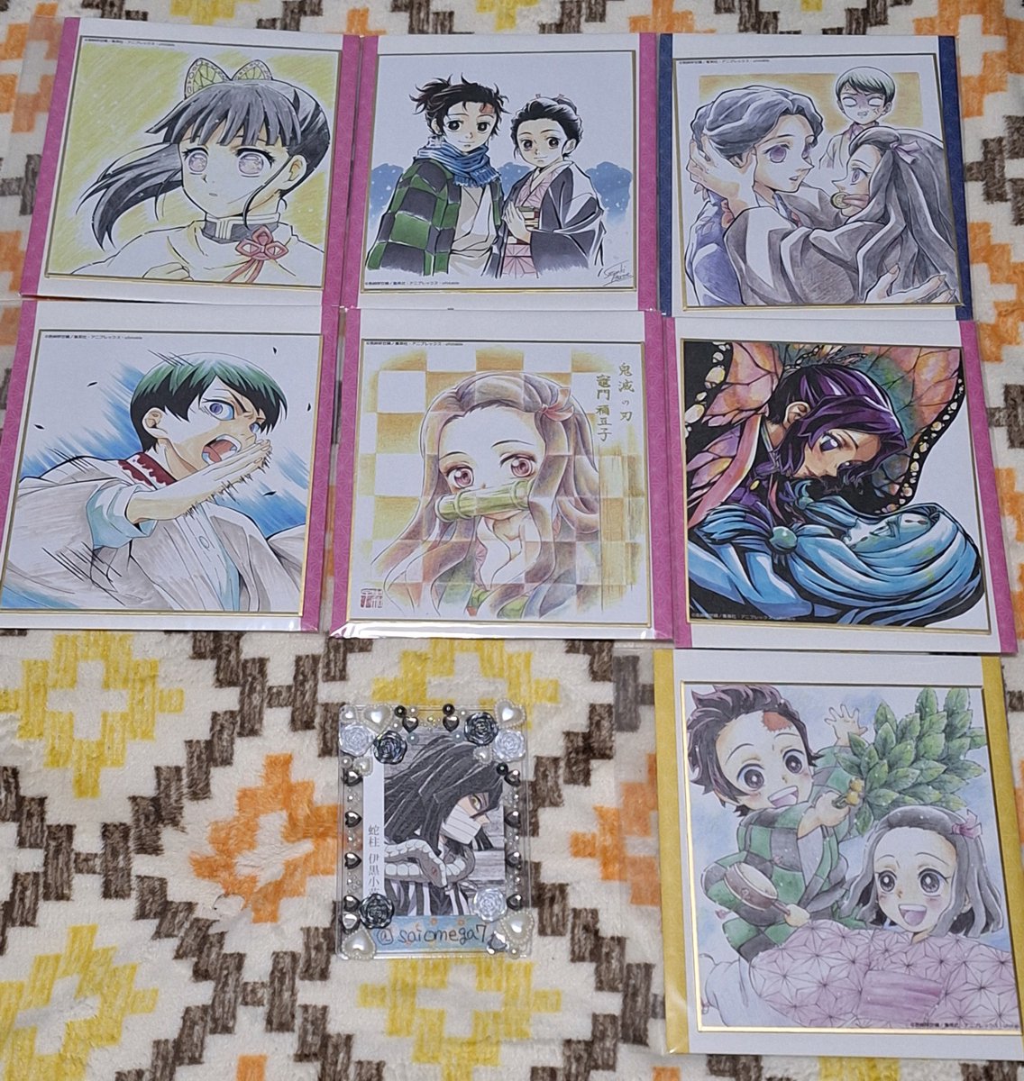 譲渡】鬼滅の刃 全集中展 作画スタッフ全集中複製ミニ色紙 【譲】画像