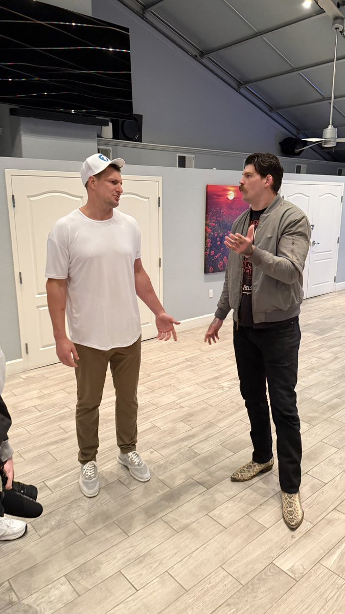 When Taylor and Gronk see each other, it’s like two primates spotting each other in the wild