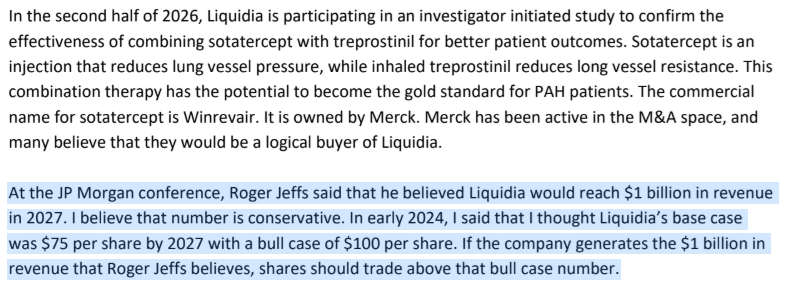Arquitos Capital <a href="/Steven_Kiel/">Steven Kiel</a> bullish on Liquidia Corporation $LQDA 🇺🇸

- A biopharmaceutical company.
- Lots of products/breakthroughs in the pipeline.
- Possible future buy-out.
