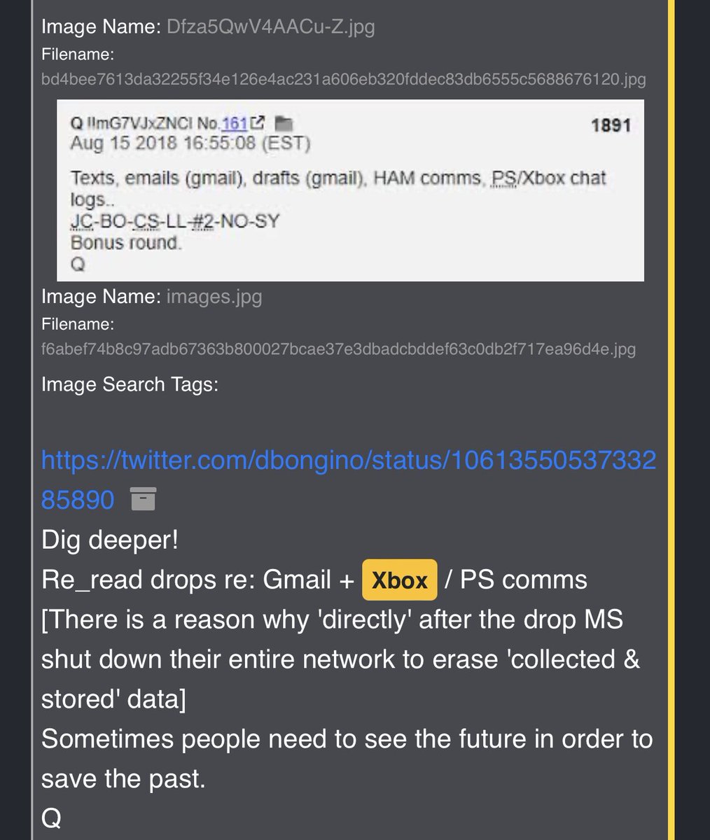 <a href="/AutismCapital/">Autism Capital 🧩</a> Qtards knew about the back channel Xbox communications in 2018.
