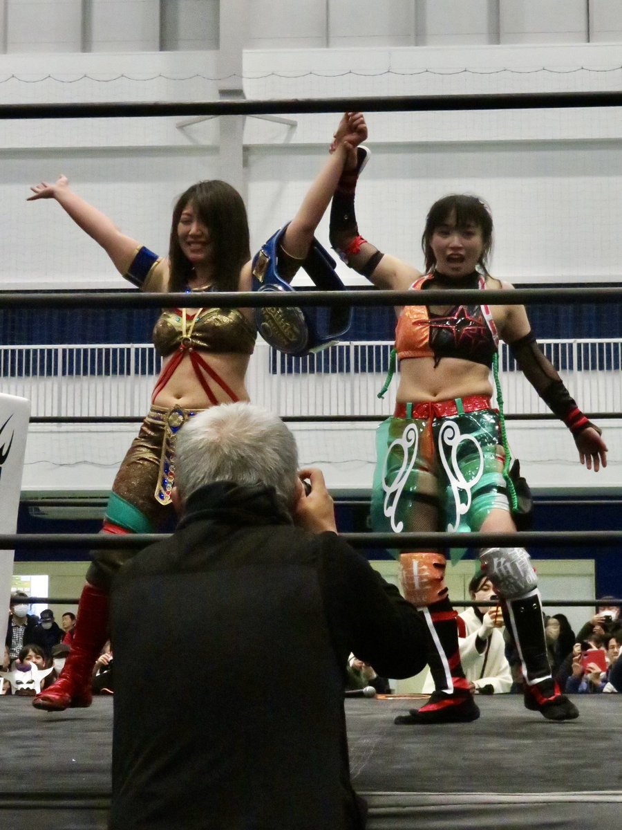 tatata_19's tweet image. 2026.2.1 みんなの絆リング～助け合いの輪～越谷市地域スポーツセンター
コノハズク 雫有希選手＆KONOHA選手
#雫有希 #KONOHA
#プロレスの聖地復活
#プロレスリング銀河騎士団