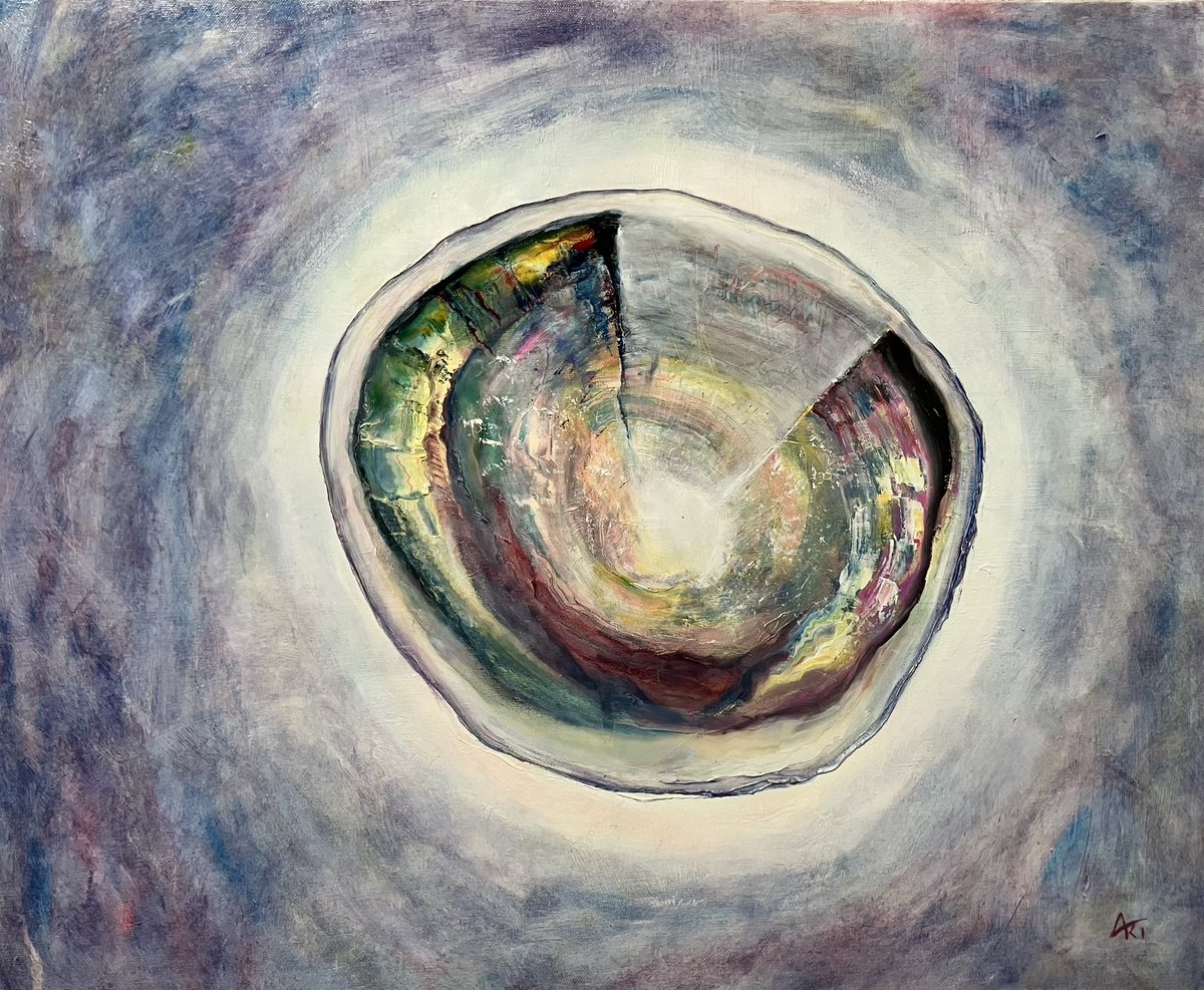 2026年 油彩, キャンバス（F12） 「外膜」 個の内に秘めた美しさを表現