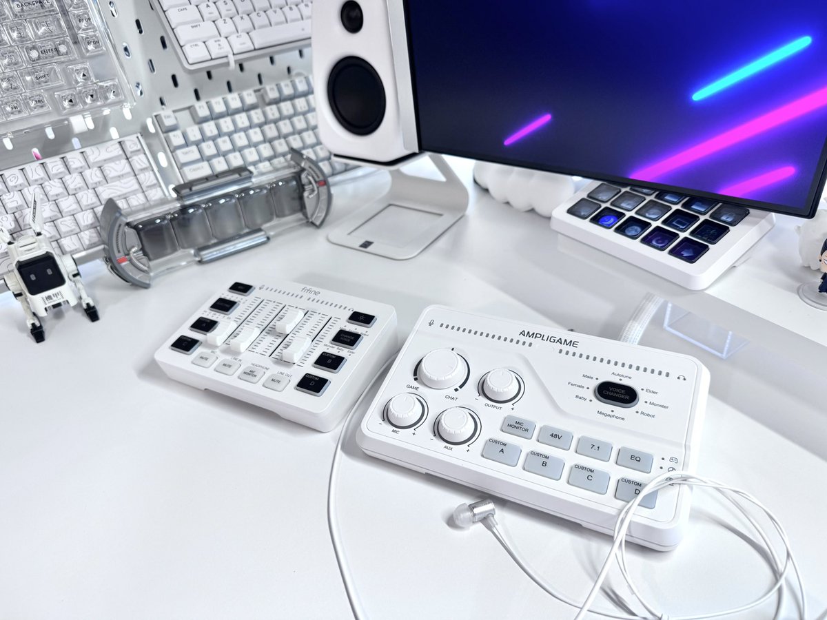 新品☆FIFINE AmpliGame SC8 ホワイトモデル NEWホワイトデバイス