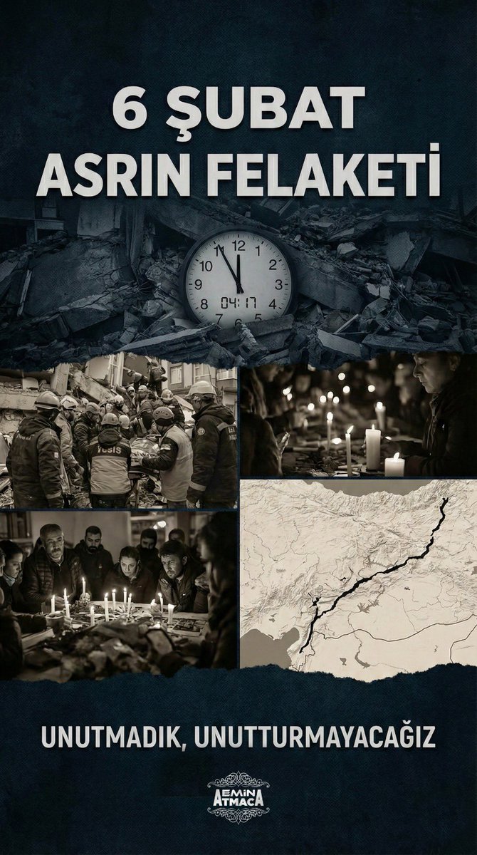 Unutmadık, unutmayacağız..
#AsrınFelaketi
#6Şubat2023