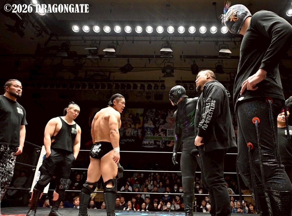 dragongate_pro's tweet photo. 【対戦カード情報】

UNO!DOS!!TRES!!!DRAGONGATE
〜龍の祭典〜
2/23(月祝)  #福岡国際センター

▼全面対抗戦 SP10人タッグマッチ
#PSYPATRA &amp; #TEAM2000X
vs
#我蛇髑髏

📢https://t.co/Id754C1vEf

🎫前売チケット
https://t.co/ZM11rDV291

#DRAGONGATE #noah_ghc
#UnoDosTres_DG https://t.co/9i5o6OqsAU