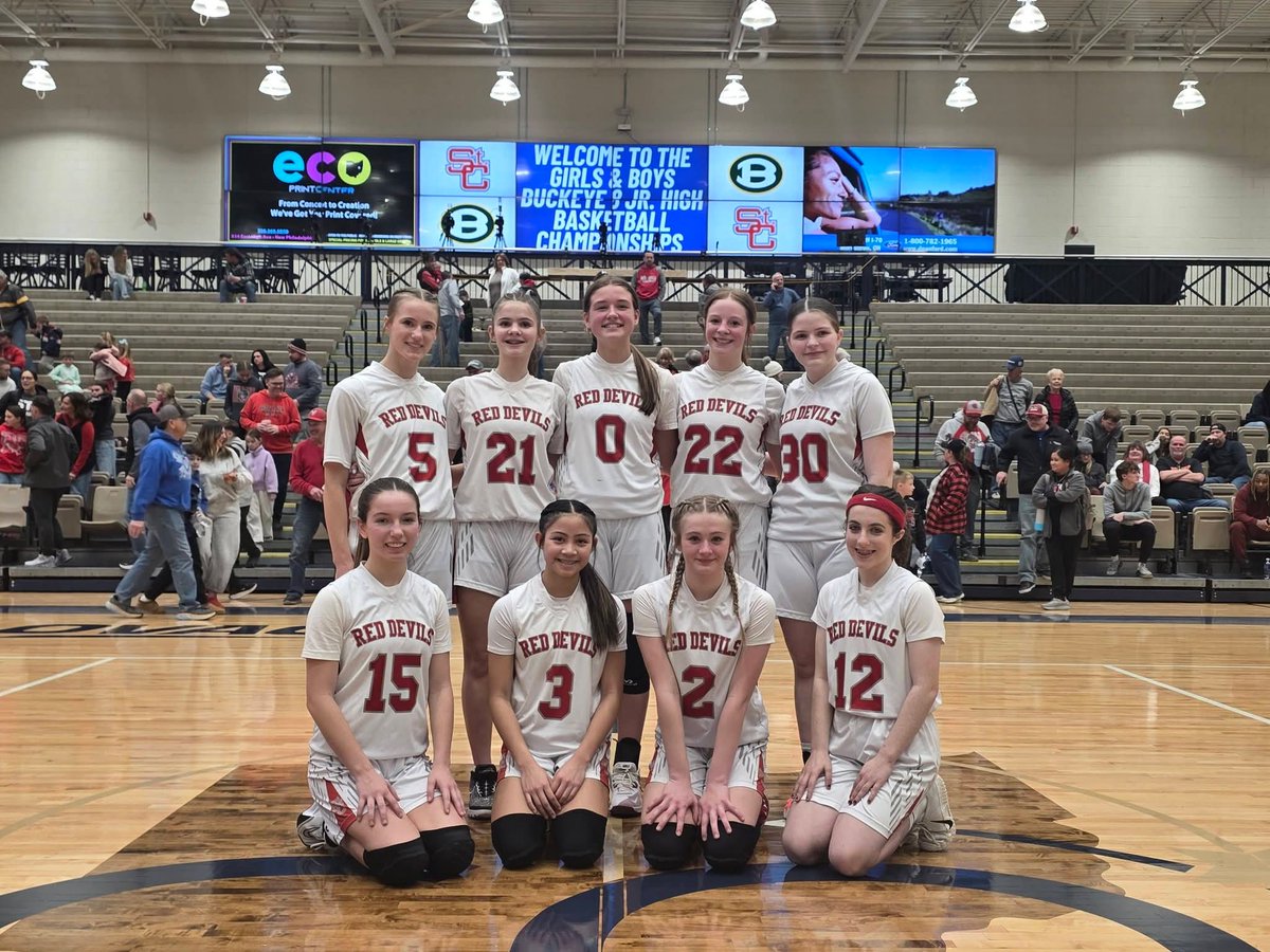 michael_kosek's tweet photo. St. Clairsville 8th grade girls finish 18-0 winning the Buckeye 8 championship with a 34-31 win over East Liverpool.  Great season by my Allie and her teammates! https://t.co/HEqMKER97x