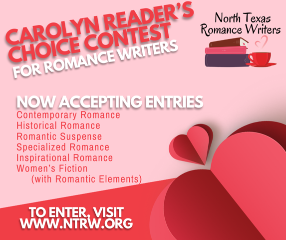 Nrth_TX_Romance's tweet photo. #Romance Authors! 
The Carolyn Readers' Choice Award, one of the few contests judged entirely by readers in the U.S., is officially open! 
For works published in 2025.  Early-bird rate ends Jan 6, 2026 
Learn more at https://t.co/dIsXQJq2ND: https://t.co/HbTtlp51fc https://t.co/djyQkg6zj4