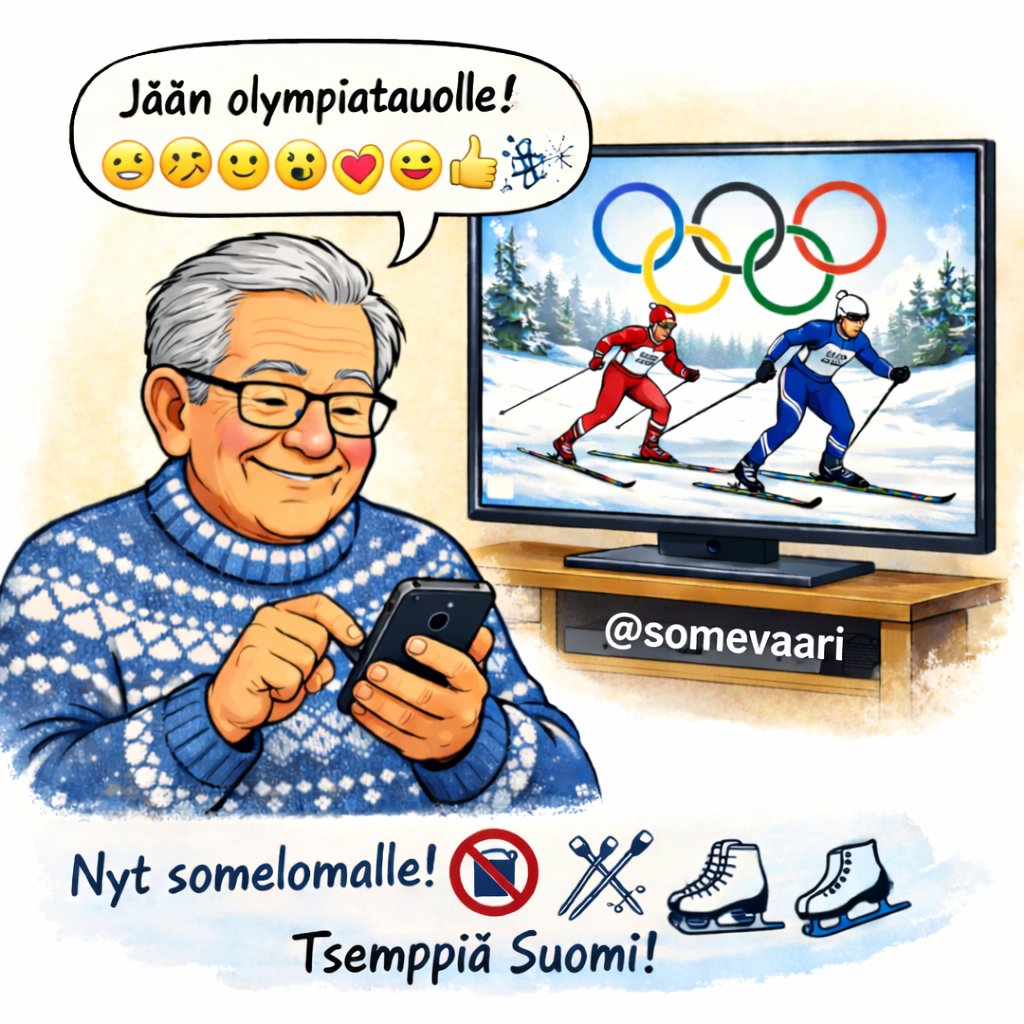 somevaari's tweet photo. Hyvää huomenta ja näkemiin joksikin aikaa.
Jään hiihtolomalle somesta 👋 #olympialaiset #somefi #somevaari https://t.co/8RwyfARFBw
