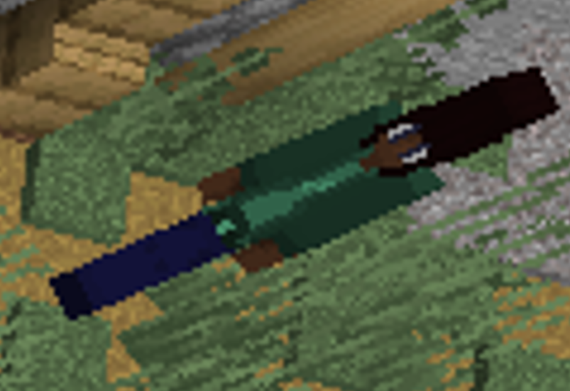 I play with fov 100, with is great for parkour but today playing Cobblemon I got jumpscared by THIS guy Crooked man in my holy pokemon