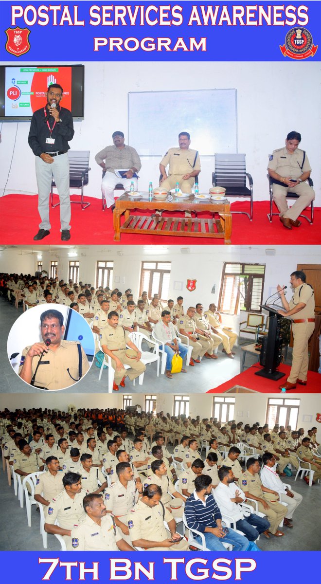7thBnTGSP's tweet photo. 7th బెటాలియన్ ప్రాంగణంలో ఈ రోజు కమాండెంట్ పి.సత్యనారాయణ గారి ఆదేశాల మేరకు పోస్టల్ లైఫ్ ఇన్సూరెన్స్ (Postal Life Insurance – PLI) పై అవగాహన కార్యక్రమం విజయవంతంగా నిర్వహించబడింది. https://t.co/ntfYqSRMYN