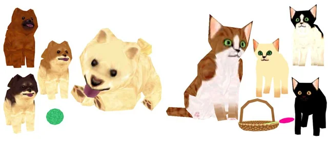 wariocolosseum's tweet image. low poly tomodachi life pets my beloved