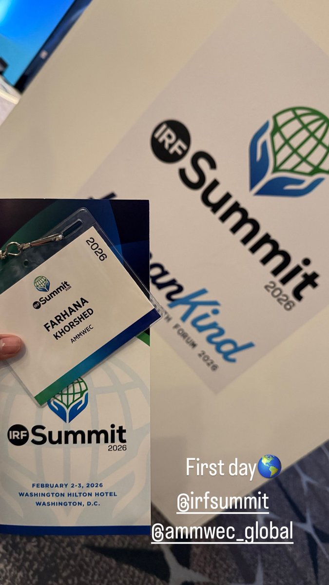 FarhanaKhorshed's tweet image. IRF summit 2026. Washington DC. 
International Religious Freedom is vital for ensuring individual rights, fostering social harmony, and contributing to a stable and prosperous society.

#ammwec #nebafinc #IRFSummit2026
#OneCommunity