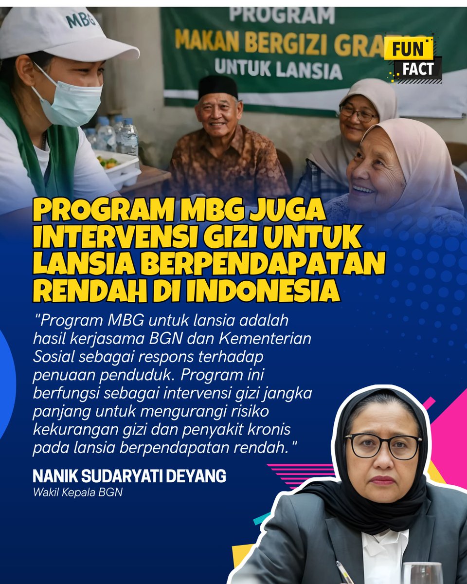 BangsaNara's tweet photo. Dengan MBG Lansia, kita tidak hanya memperhatikan kebutuhan gizi lansia, tetapi juga memperkuat ketahanan gizi bangsa!
#MBG
#Lansia
#LanjutkanMBG
#IndonesiaSehat
#ProgramStrategisPrabowo https://t.co/AqQUyvlfUJ