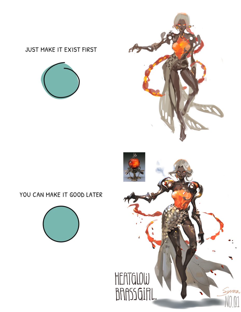 syrenali_art's tweet photo. Start with shapes VS. Start with lines! Here’s the proof of how process affect result. Which one do you prefer? #characterdesignchallenge #characterconceptart #makeitexistfirst #sketches #warmupart https://t.co/4SOauPayli