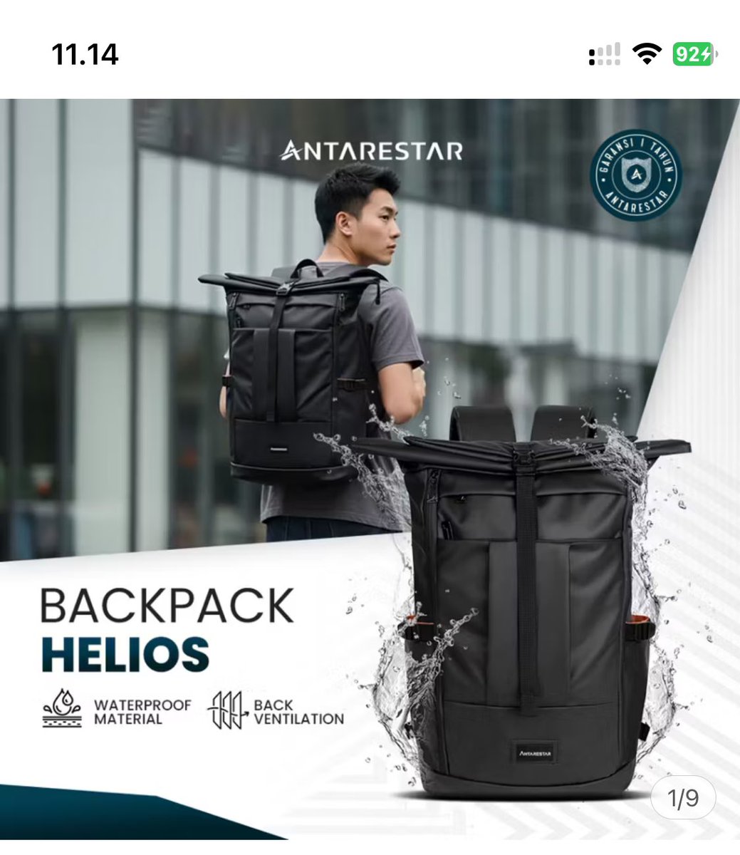 aquwwaa's tweet photo. kemarin suamiku ngeluh tasnya rusak (tas hasil kerja pertamanya) dan dia belinya yang kw gitu, akhirnya aku beliin tas lokal yang kapasitasnya gede bangett. bisa buat naro laptop, jas ujan, cover motor, sampe bawa bekel pagi siang muat bangettt. best buy banget di tahun inii https://t.co/79EX3cysx5