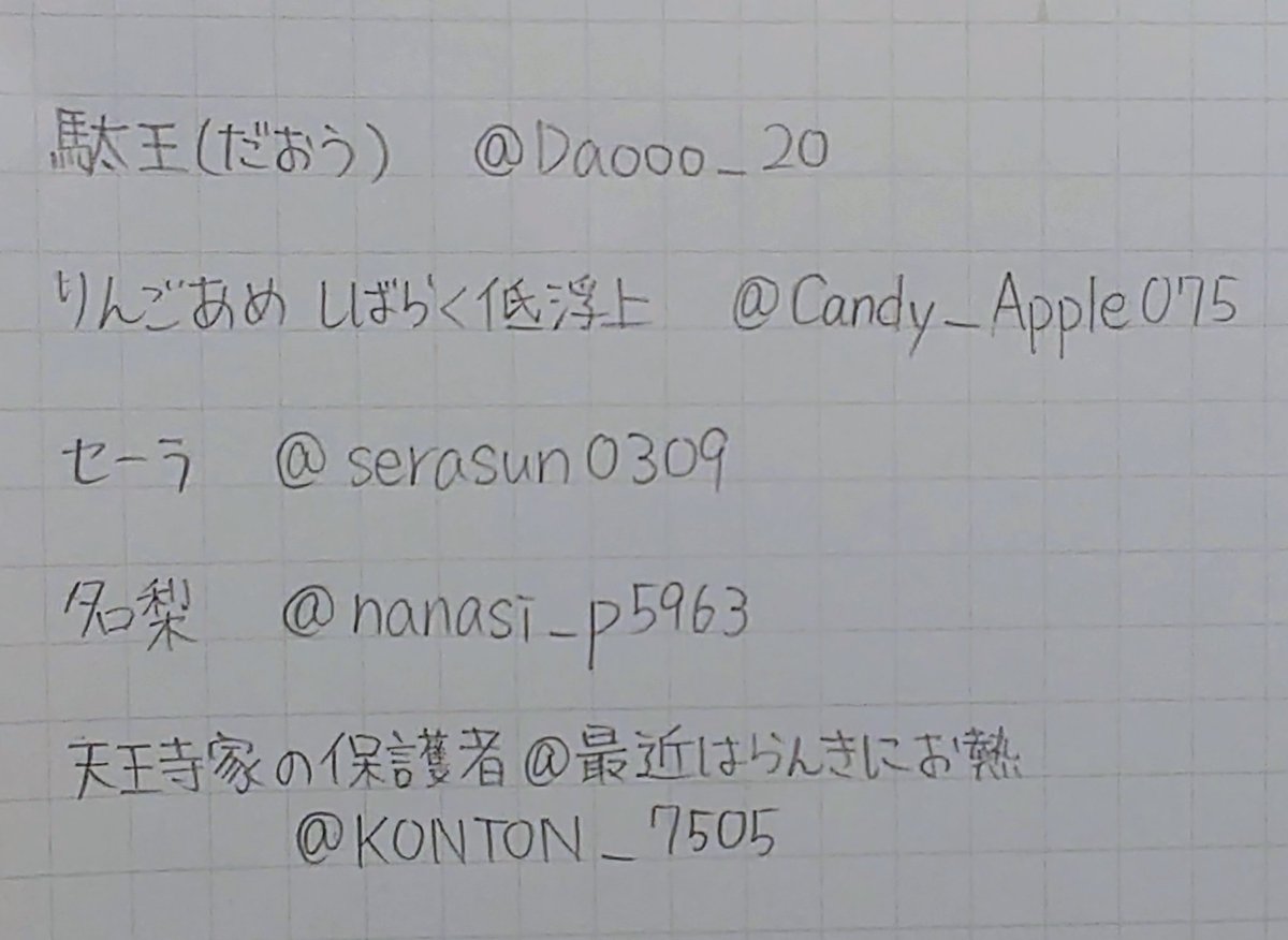 すいません名前忘れました　5点 すいません名前忘れました 5点 すいません、本当に文字書くの苦手なん