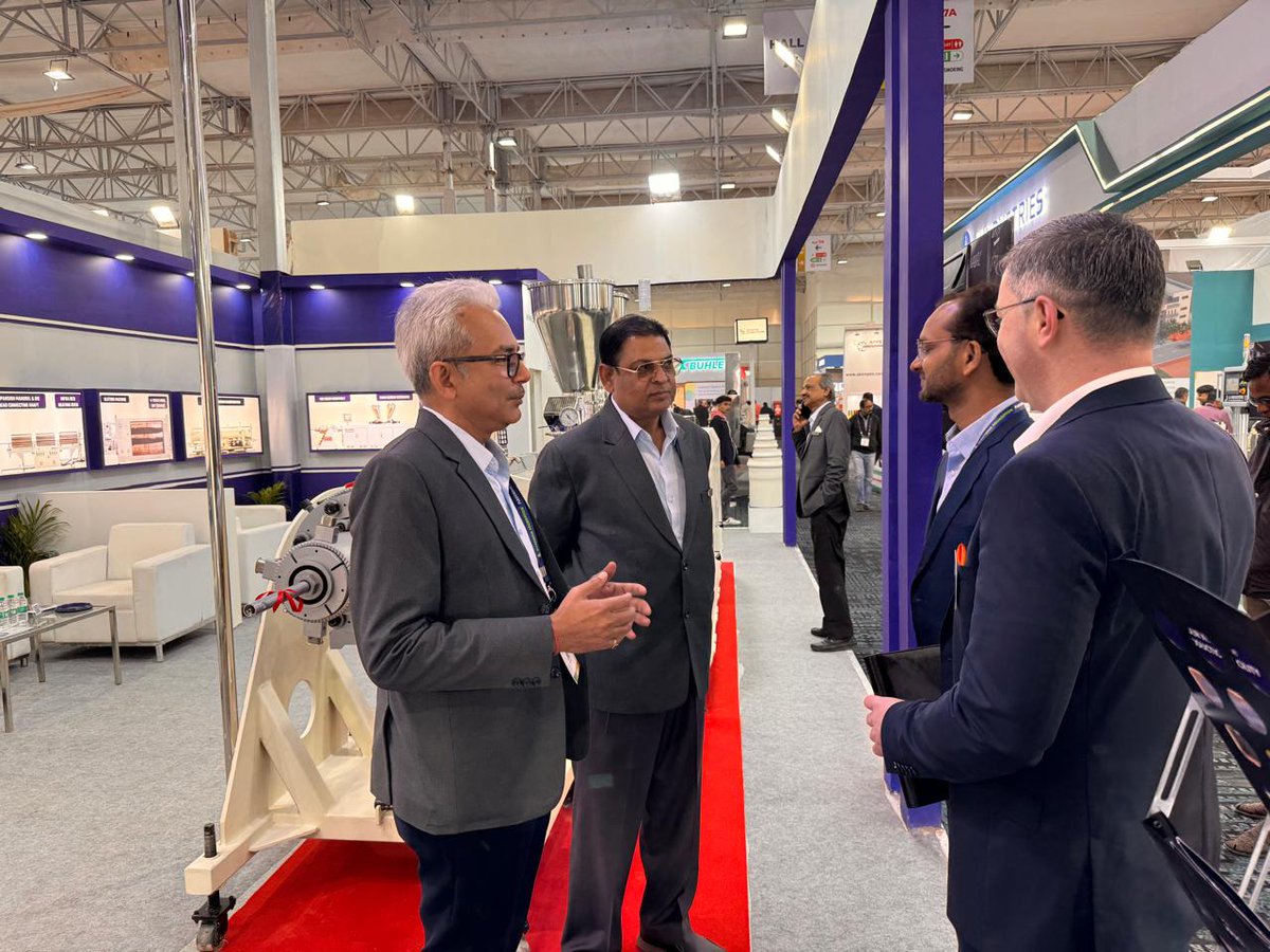 propipesXtruder's tweet photo. Day 1 was just the beginning—if you missed the debut of our indigenous OPVC extrusion technology, join Propipes today at Hall H7, Stall B3!

#PlastIndia2026 #Day1Highlights #Propipes #MakeInIndia #OPVC #SustainableTech #Infrastructure https://t.co/Ldi3faR4sJ