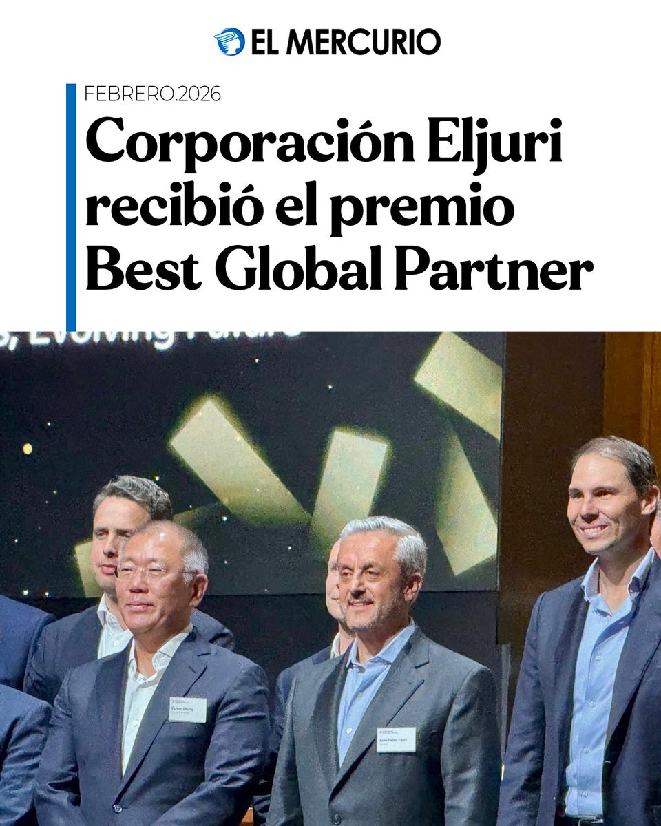 elmercurio.com.ec/cuenca/2026/02… La Corporación Empresarial Eljuri fue reconocida por Kia con el premio Best Global Partner por su gestión y liderazgo regional.