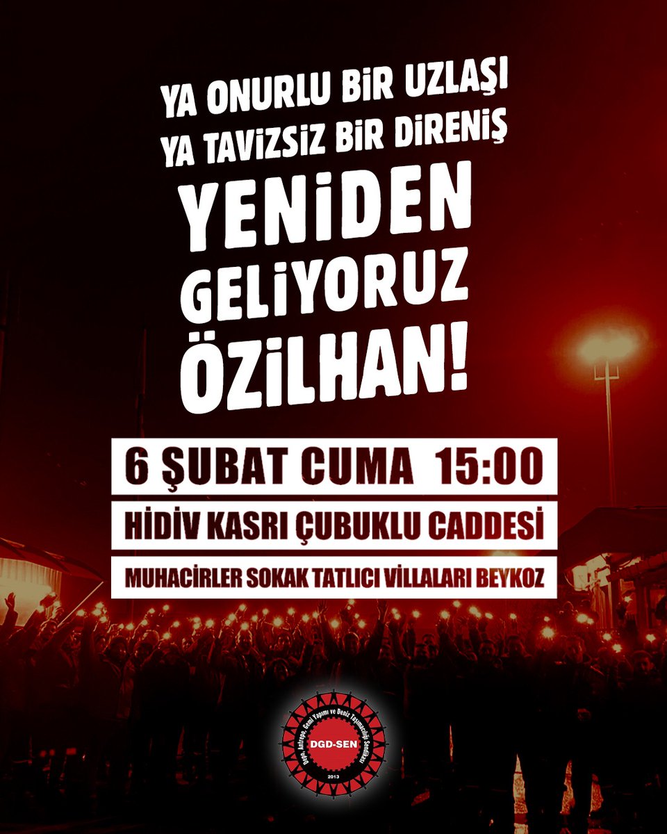 Yeniden geliyoruz Özilhan!

İşçileri, öğrencileri, hocalarımızı, sendikaları, partileri, basını, tüm dostlarımızı desteğe çağırıyoruz.

Bugün (6 Şubat), 15:00
📍 Hıdiv Kasrı – Çubuklu Caddesi  Muhacirler Sokak Tatlıcı Villaları / Beykoz

#MigrosBOYKOT #MigrosİşçisindenTarafım