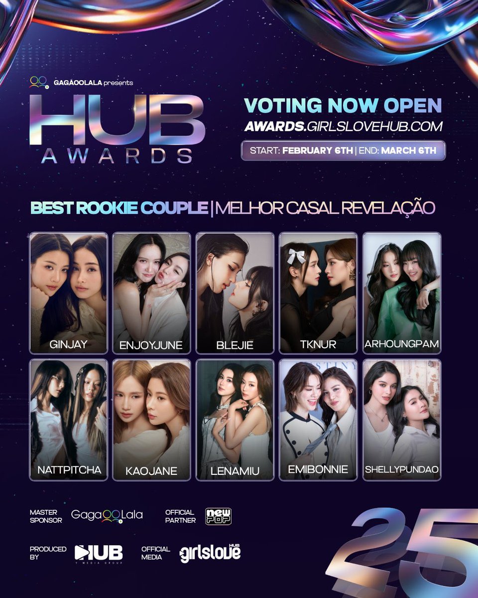 TKNURofficial's tweet photo. ⟨#HUBAwards2025⟩ ได้รับการเสนอชื่อเข้าชิงดังต่อไปนี้

🏆 BEST CHEMISTRY
- TKNUR

🏆 BEST ROOKIE COUPLE 
- TKNUR

🏆HOTTEST ACTRESS
- TK PHINYANECH

🏆BEST PRODUCER
- SNUR ENTERTAINMENT 

⏰ : 06 ก.พ - 06 มี.ค 2569
VOTE : https://t.co/RveCXlexIP

#TKNur #snurentertainment 
#TKphinyanech #nurdesoraya