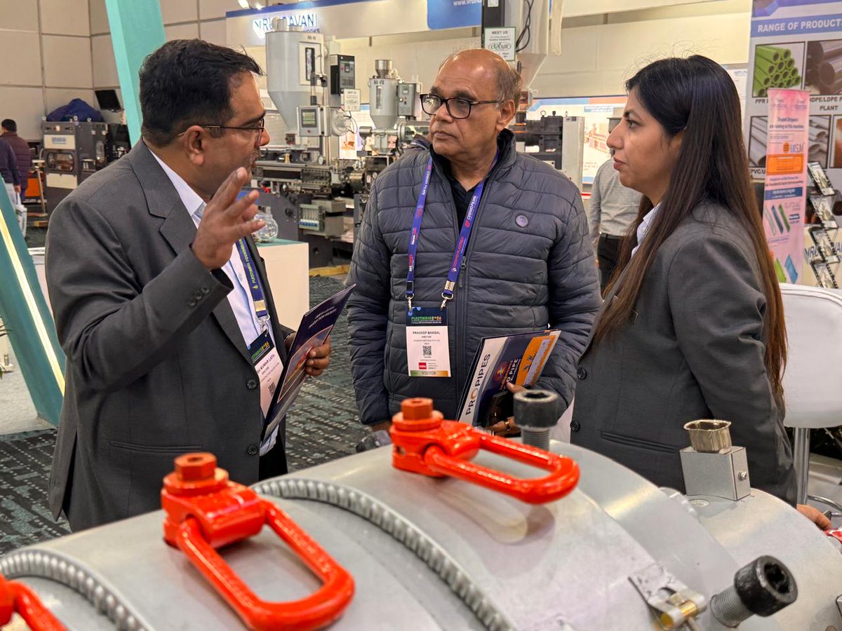 propipesXtruder's tweet photo. Don’t miss the momentum! Visit Propipes at #PLASTINDIA2026 today to catch up on the OPVC innovation everyone was talking about yesterday.

#EngineeringExcellence #SustainableInfrastructure #MakeInIndia #PlastIndia2026 #Propipes https://t.co/6P9XahPN4d