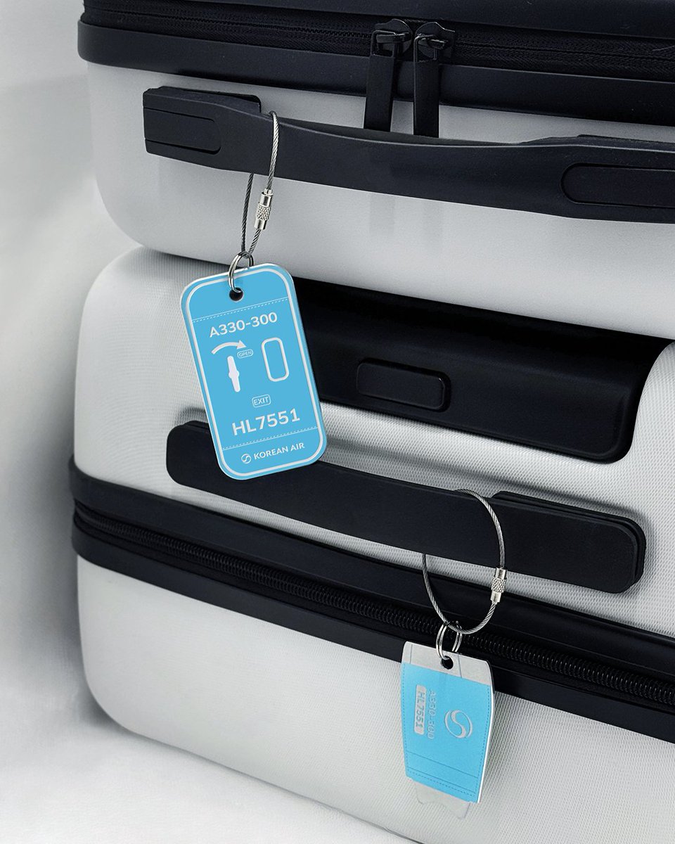 A330-300（HL7551）が、アップサイクリングネームタグとして