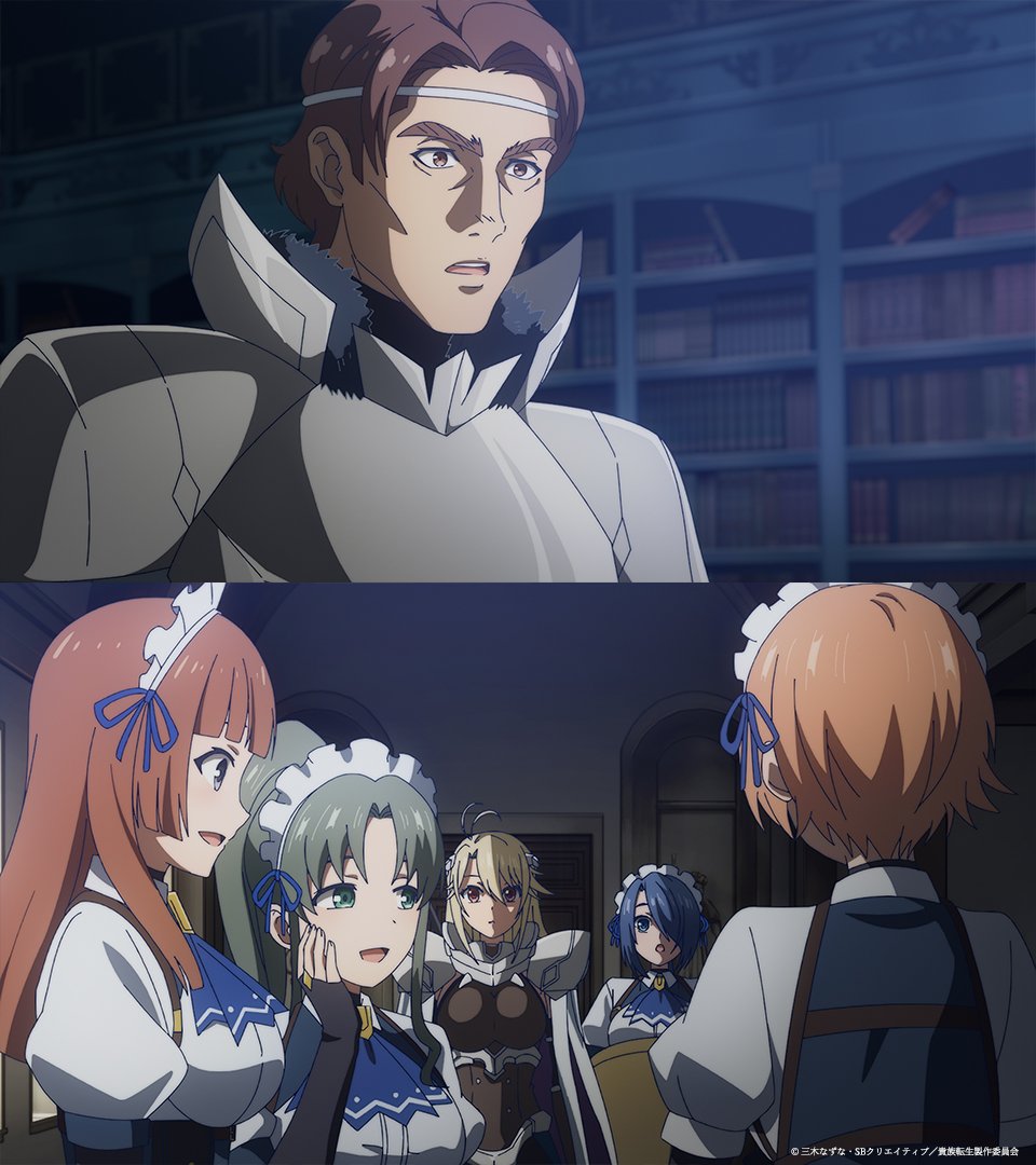 kizokutensei_PR's tweet image. TVアニメ『#貴族転生』
第5話「人は宝」

ノア：#奈波果林
皇帝：#井上和彦
オスカー：#河西健吾
ゾーイ：#宮下早紀
アリーチェ：#橘杏咲
シャーリー：#佐伯伊織
クルーズ：#石谷春貴
バーズリー：#後藤光祐
バイロン：#山中真尋
シンディー：#土屋李央
ローエン：#赤坂柾之…