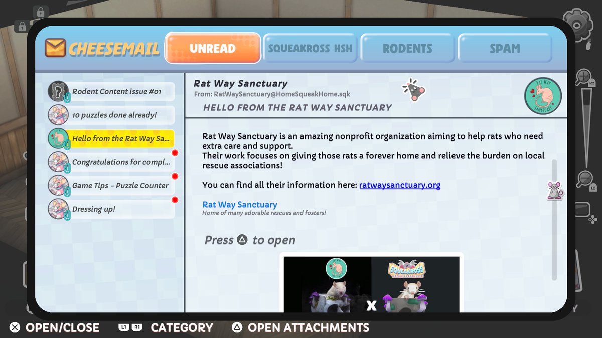 Bought a game of Picross cause I really like them + you get to decorate a house and you are a really cute rat!

Turns out they help spread awareness and did a collab with Rat Way Sanctuary, a non profit org that helps rats <3

Ended buying a shirt from them since all profits go