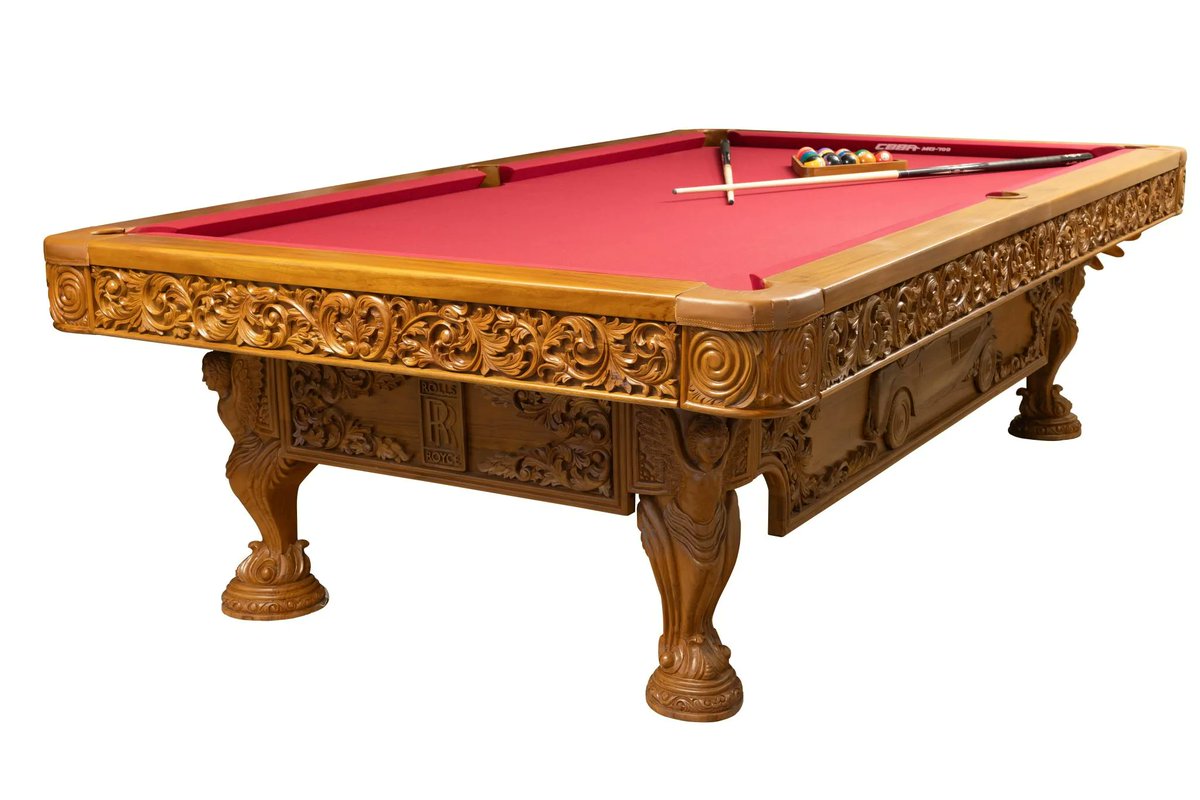 This hand carved teak full size pool table is made in a Rolls-Royce theme and would make a delightful centerpiece of a games room or family get together room.
revivaler.com/rolls-royce-th…