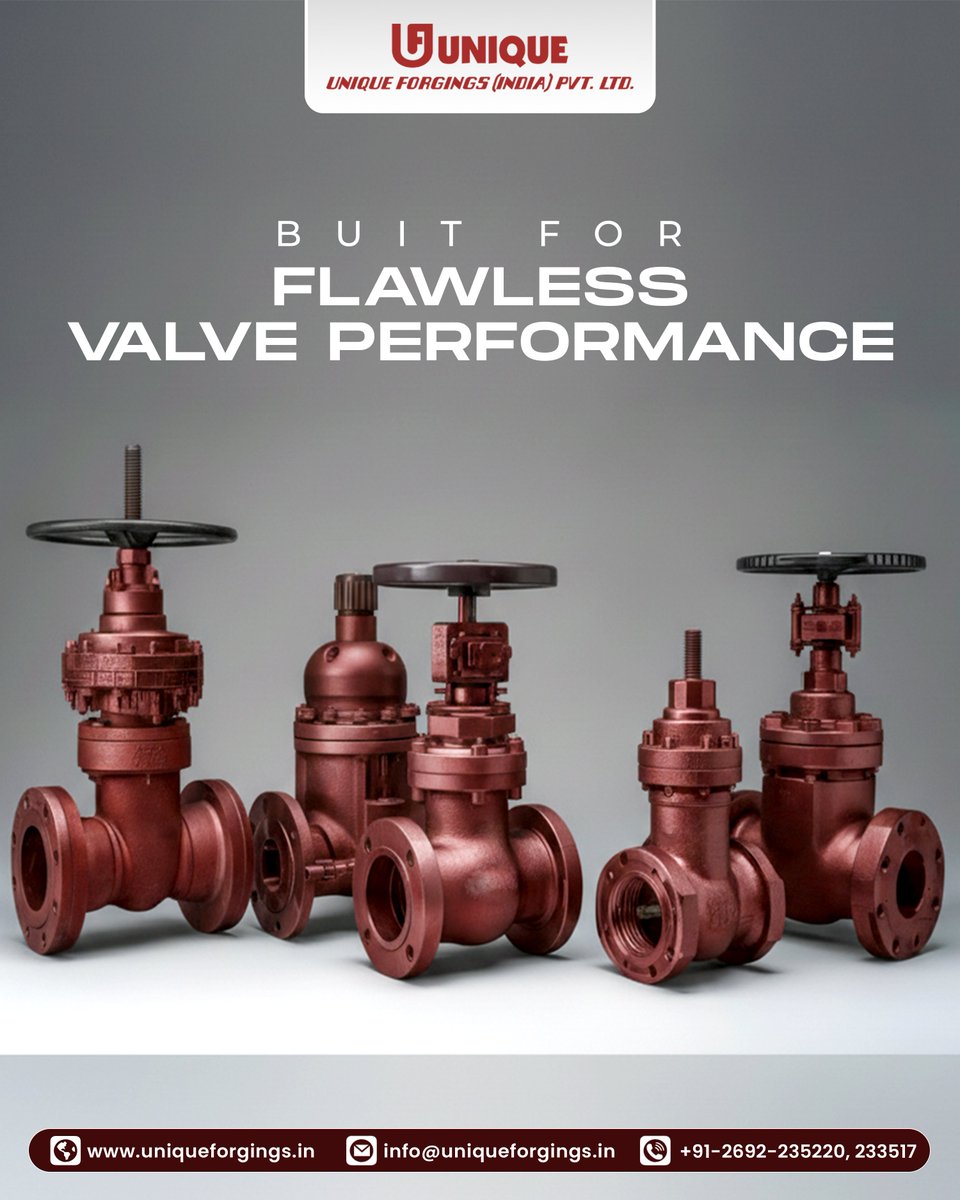 Engineered for precision. Built for performance.

👉 Connect with us to discuss your requirements.
📱: 91-2692-235220, 233517
📧: info@uniqueforgings.in
🌐: uniqueforgings.in

#UniqueForgings #ValveManufacturing #IndustrialForging #FlowControl #EngineeringExcellence