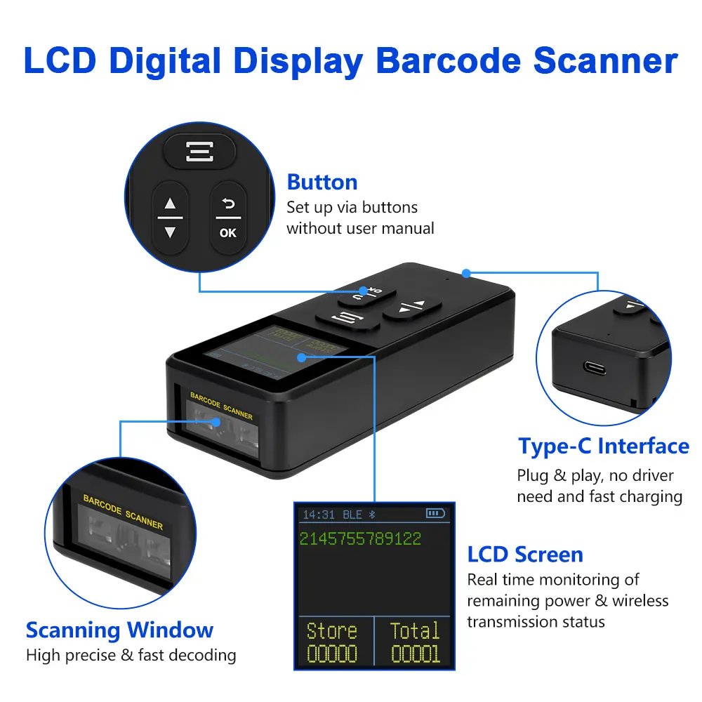Yuhengda2023's tweet image. Portable 1D barcode scanning for retail &amp;amp; logistics. Wireless options, LCD display, easy setup.
📩 sales@yhdaa.com
🌐 yhdaa.com
#barcodescanner #wirelessscanner #retailtech #logistics