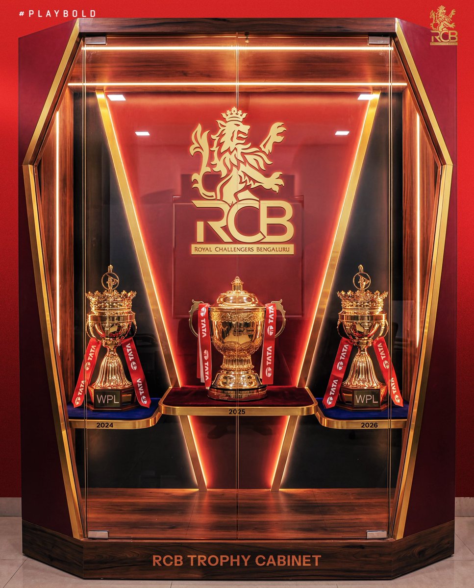 Just making room for greatness. Our cabinet’s got fresh company! 👀🏆

#PlayBold #ನಮ್ಮRCB #WPL2026