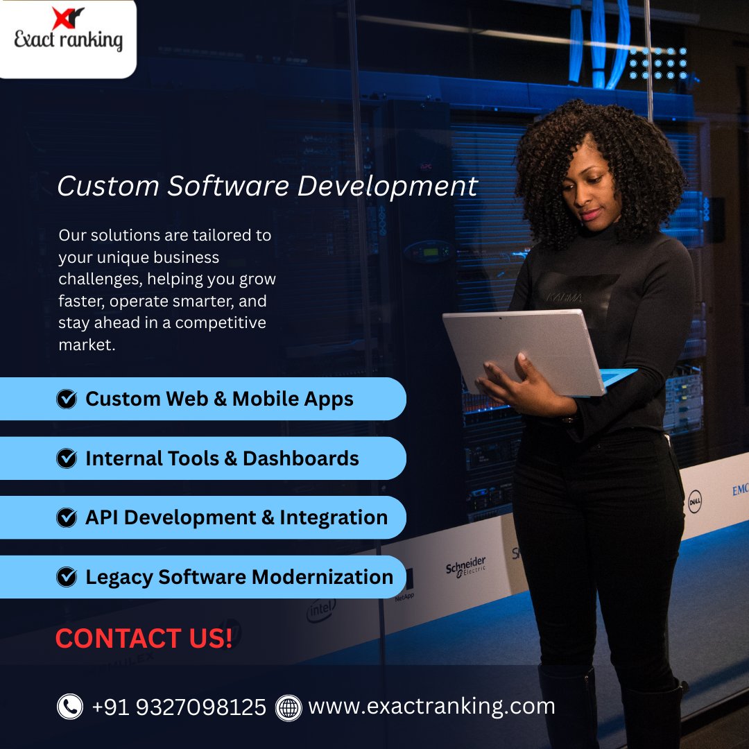 Shishpa62195843's tweet photo. Custom Software Development involves designing, building, and deploying software solutions tailored specifically to your business needs. 

 Visit us- https://t.co/DZRZ3On9Me

#CustomWeb #MobileApps #InternalTools #Dashboards #APIDevelopment #Integration #Software #exactranking https://t.co/5XiCnmpoSl