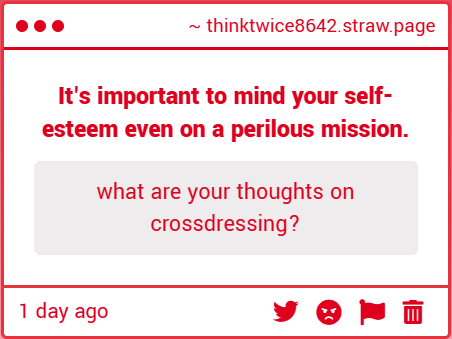Thinktwice2468's tweet photo. It's cool!! I think I could pull off a wig and some heels personally, but I don't have the time. 

Clothes are overrated!! https://t.co/gNeue3Ka1x