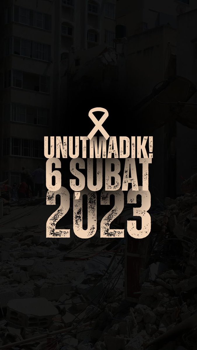 ❤️‍🩹 UNUTMADIK!

6 Şubat 2023 tarihinde saat 04:17’de, Kahramanmaraş merkezli olarak meydana gelen depremde hayatını kaybedenlere bir kez daha Allah’tan rahmet diliyorum. Depremzedelerimizin acılarını paylaşmayı sürdürüyoruz.
Tekrar Milletimizin başı sağ olsun