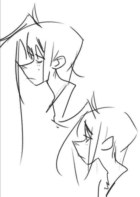 自分が何かしら描くとだいたい不機嫌そうな顔してることが多いんですが
普段の顔がニコニコ笑顔の人ってそんなにいないよな…と思ってるからかもしれません 