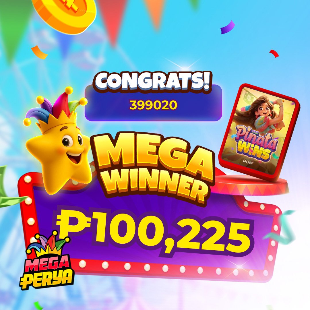 megaperyaph's tweet photo. MEGA JACKPOT‼️Sunod-sunod na naman ang panalo sa pambansang perya site🎊🤩

Congratulations sa ating mga Mega Winners!!✨🎉

Baka ikaw na ang next kaya subukan mo na dito sa Megaperya❗
#MegaPerya #MegaWinner https://t.co/fxsf7NCmhD