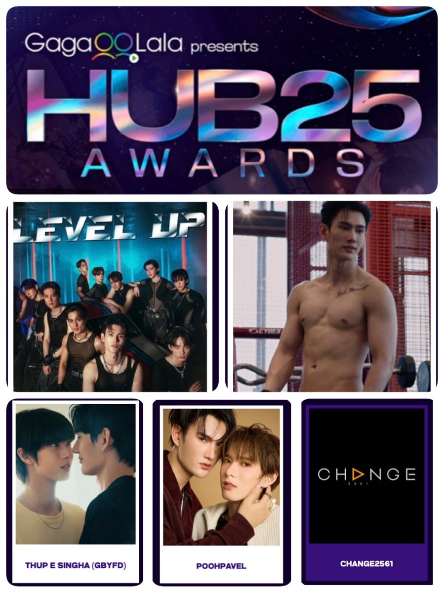 🏆🏆🏆 HUB Awards 2025 🏆🏆🏆

6/2/26

💌รายชื่อเข้าชิง #2

🏅BEST OST : LEVEL UP-PIT BABE 2
🏅HOTTEST ACTOR : PAVEL
🏅BEST LEAD COUPLE (CHARACTERS) : THUP&amp;SINGHA
🏅BEST CHEMISTRY : POOHPAVEL
🏅BEST COMPANY : CHANGE2561

🗳️ awards.boyslovehub.com

#ppoohkt #pavelphoom #poohpavel