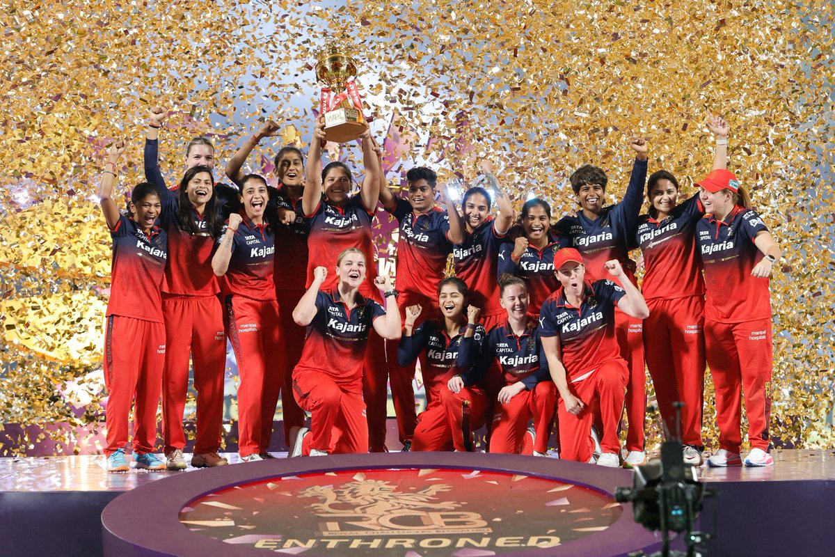 kalyanr798's tweet photo. WE CHAMPIONS 
WE PLAYBOLD ❤️🥳 #WPLChampions #WPLChampions #RCBW https://t.co/hC5vowDaDh